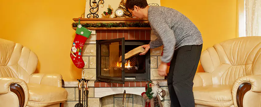 Rusted Metal Fireplace Restoration in Syracuse, New York